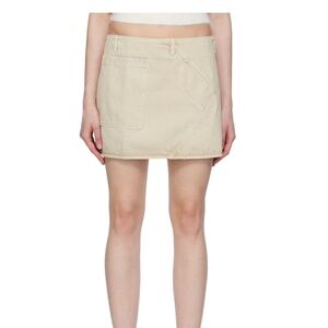 GIMAGUAS Beige Beverly Denim Miniskirt